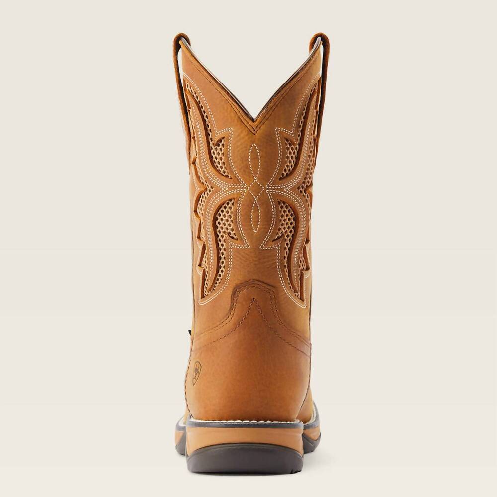 NEW ARIAT men's anthem venttek waterproof western boots in toasted wheat - Picture 4 of 6